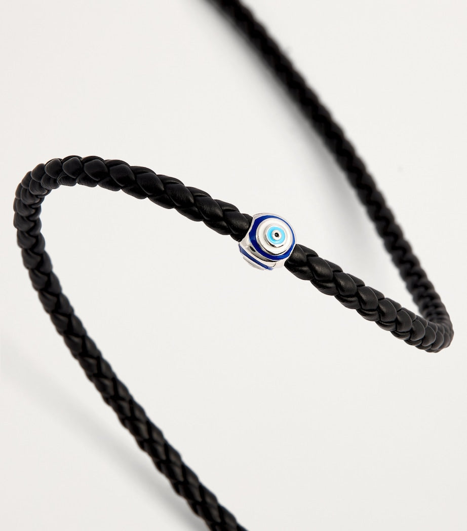 Tateossian recycled corn cable evil eye bracelet - British product