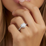 MUCHV sterling silver heart promise ring cubic zirconia - British product