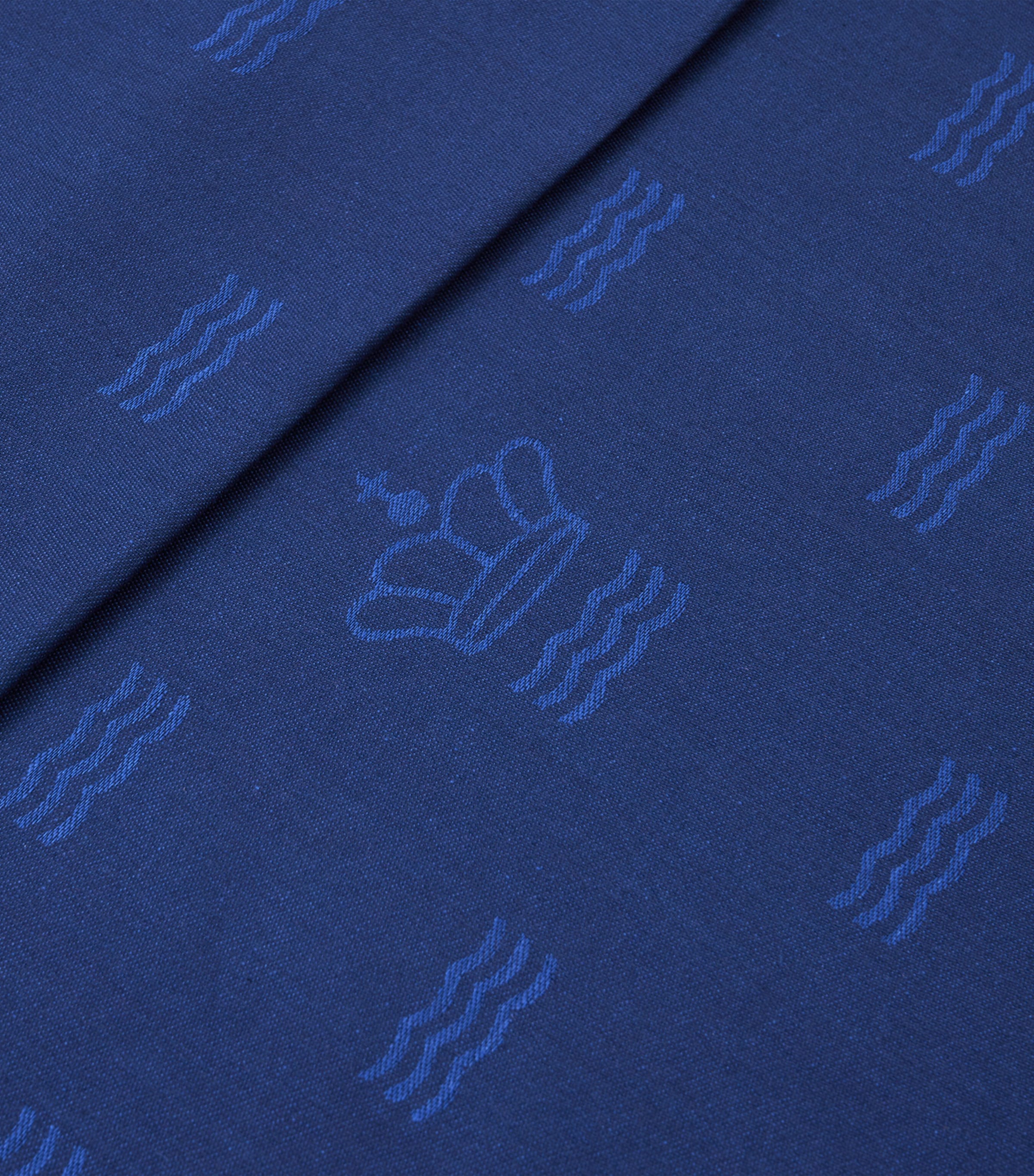 Royal Copenhagen Jacquard Waves Tablecloth 145cm x 270cm, imported from the UK