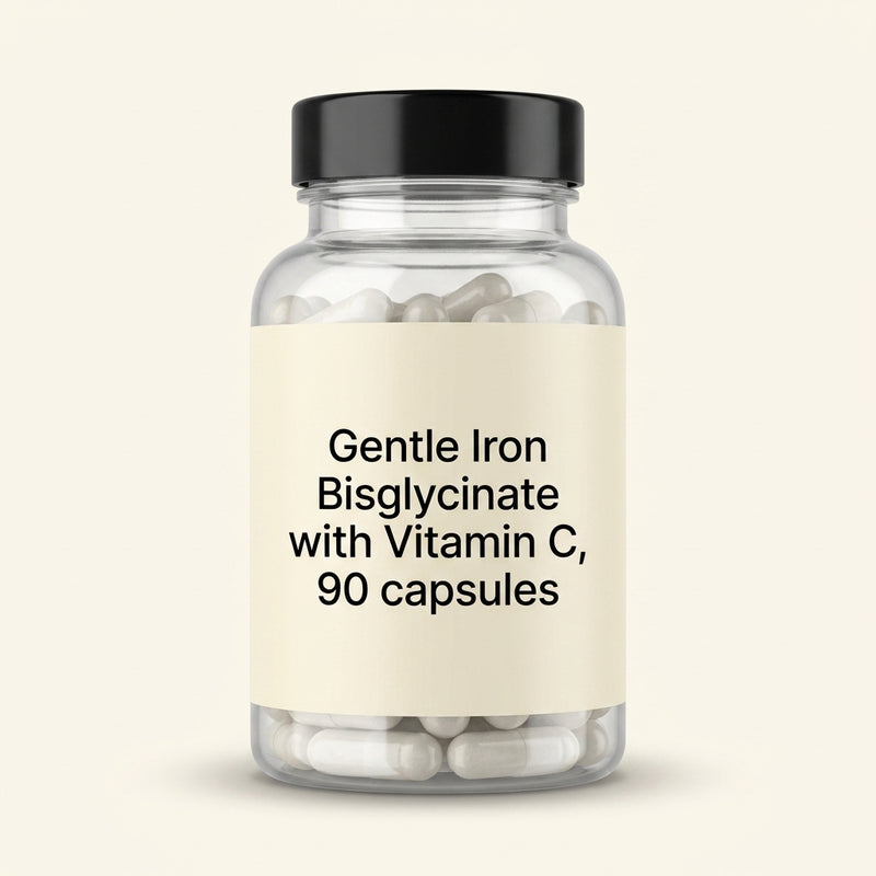Holland & Barrett Gentle Iron 20mg supplement capsules, UK version