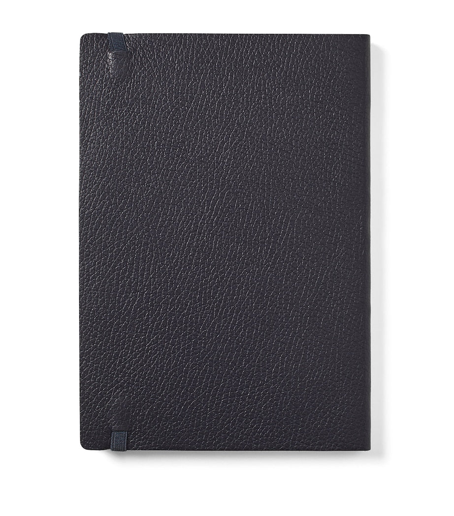 Aspinal of London Grained Leather Bound A5 notebook - British product