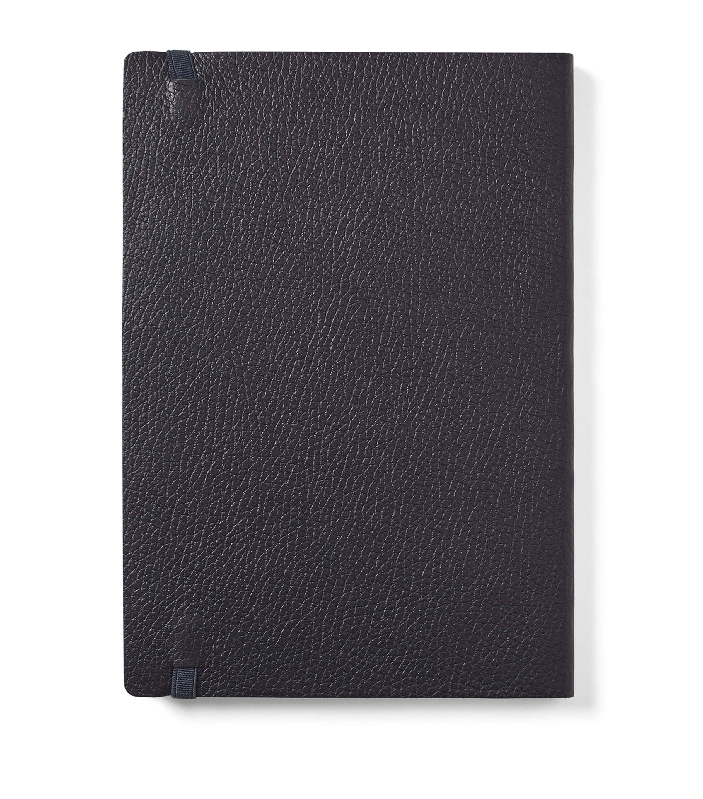 Aspinal of London Grained Leather Bound A5 notebook - British product