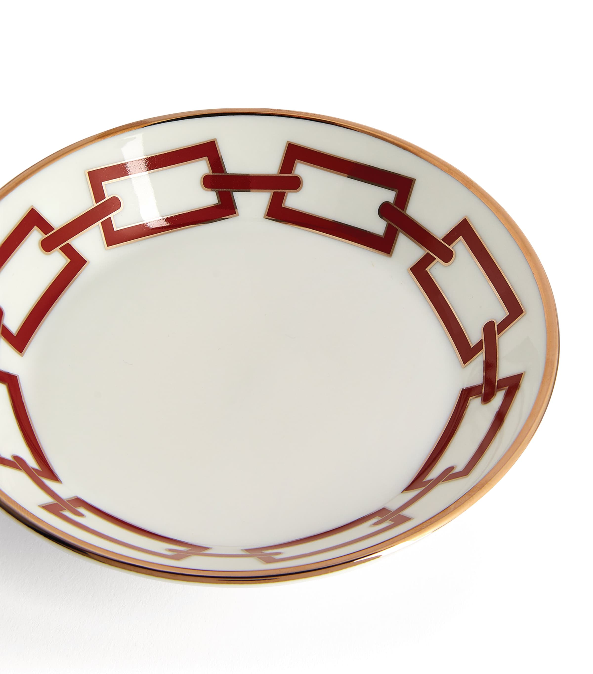 Ginori 1735 Catene Scarlatto tea saucer 13.5cm, UK version