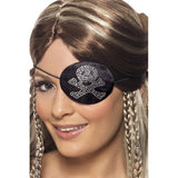 Smiffys pirate eyepatch with diamante motif, imported from the UK
