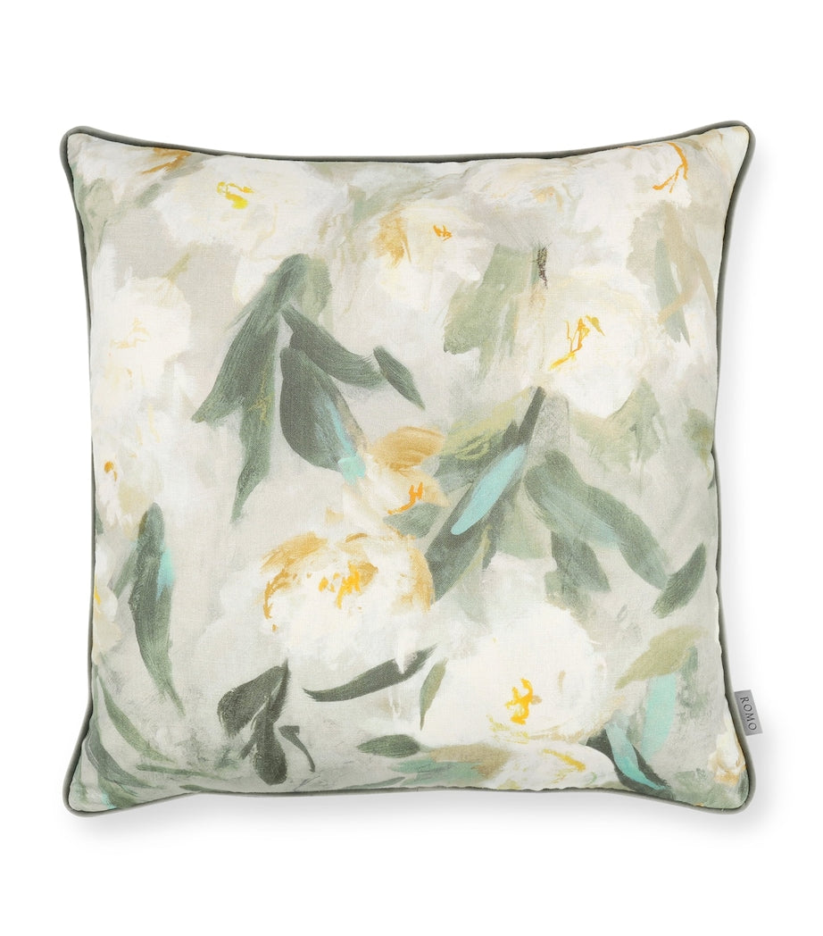 Romo Ottavia Green Cushion 55cm x 55cm, imported from the UK