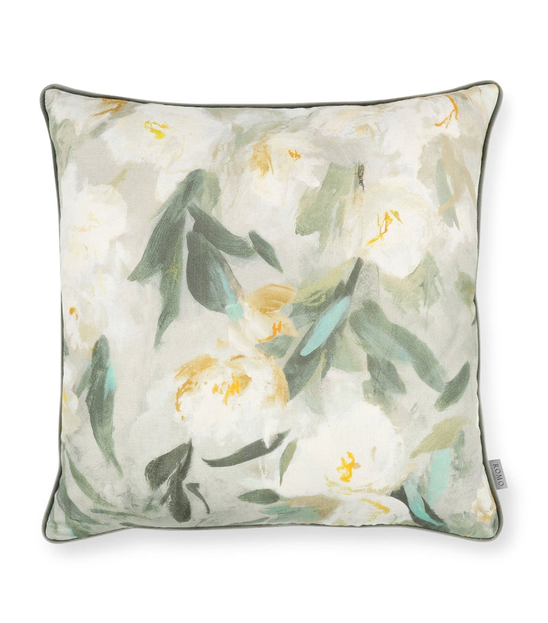 Romo Ottavia Green Cushion 55cm x 55cm, imported from the UK