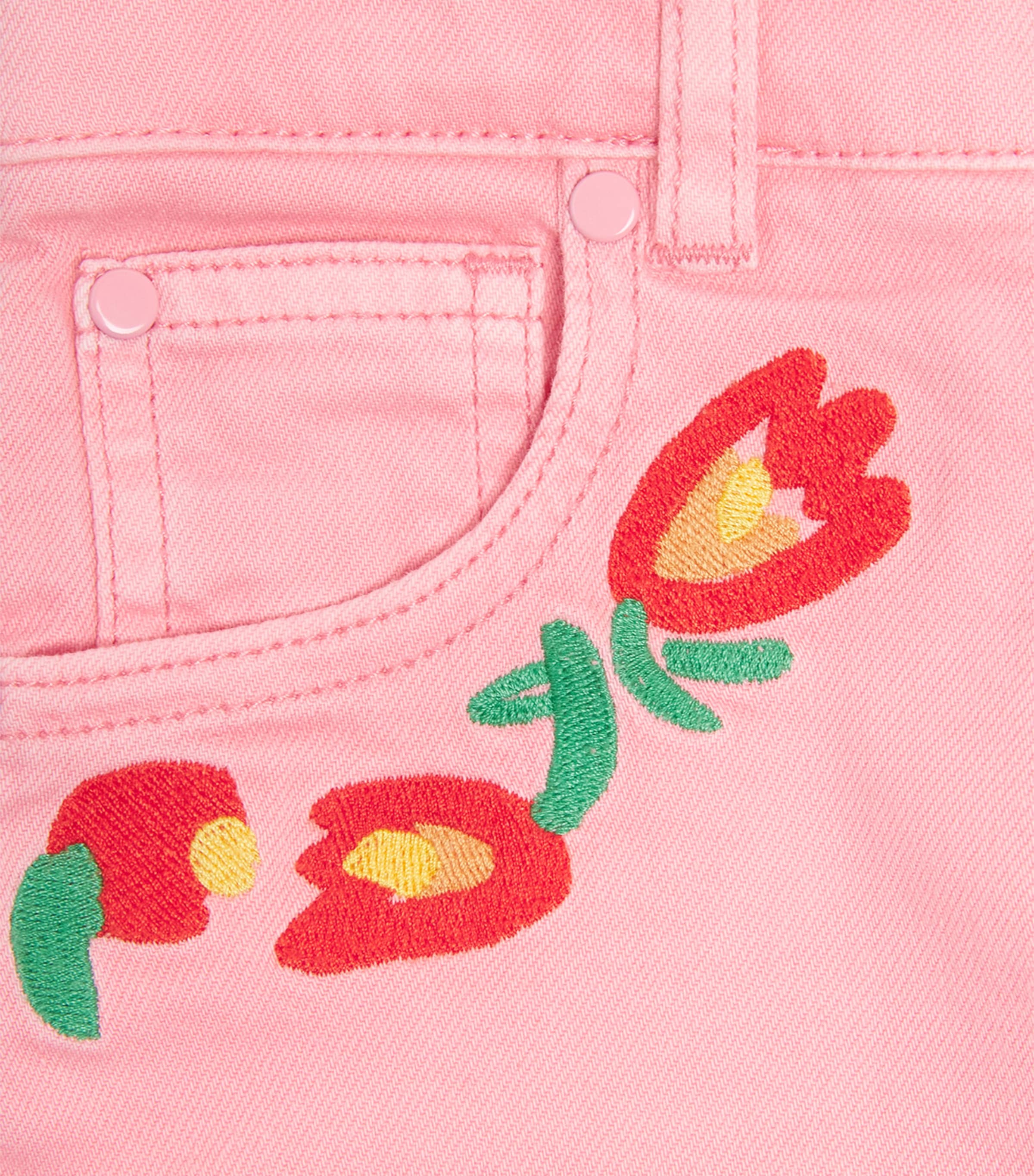 Stella McCartney Kids embroidered denim shorts for ages 3-14 years (British brand)