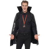 Smiffys black PVC vampire cape 114 cm, imported from the UK