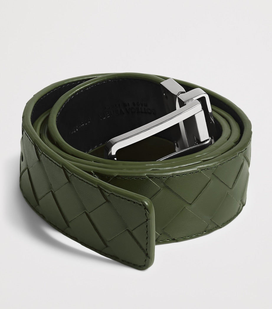 Bottega Veneta reversible belt Intrecciato weave calfskin leather - British product