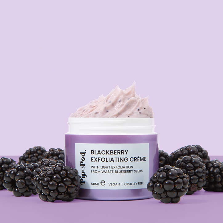 Pip & Pod Blackberry Exfoliating Crème 50ml Face Exfoliators & Scrubs Holland&Barrett   