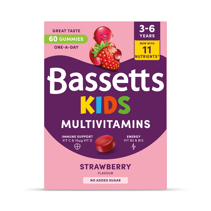 Bassetts multivitamin gummies strawberry 60 count, UK version