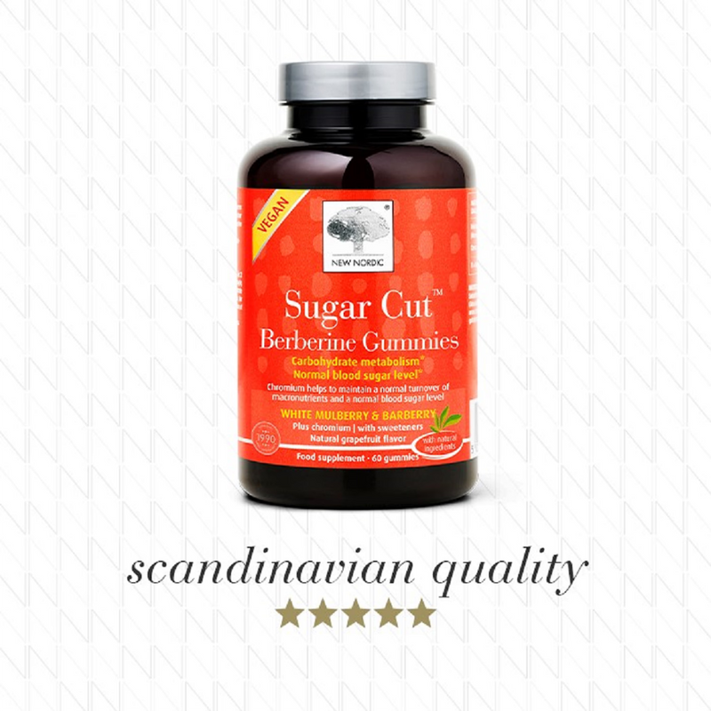 New Nordic Sugar Cut Berberine gummies 60 (British brand)