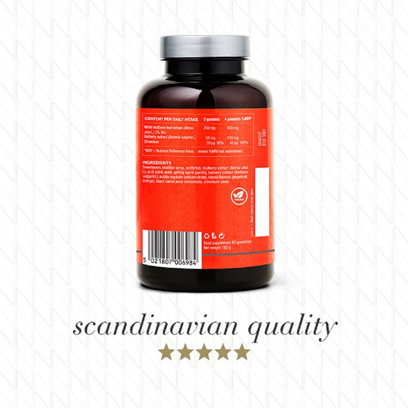 New Nordic Sugar Cut Berberine gummies 60 (British brand)