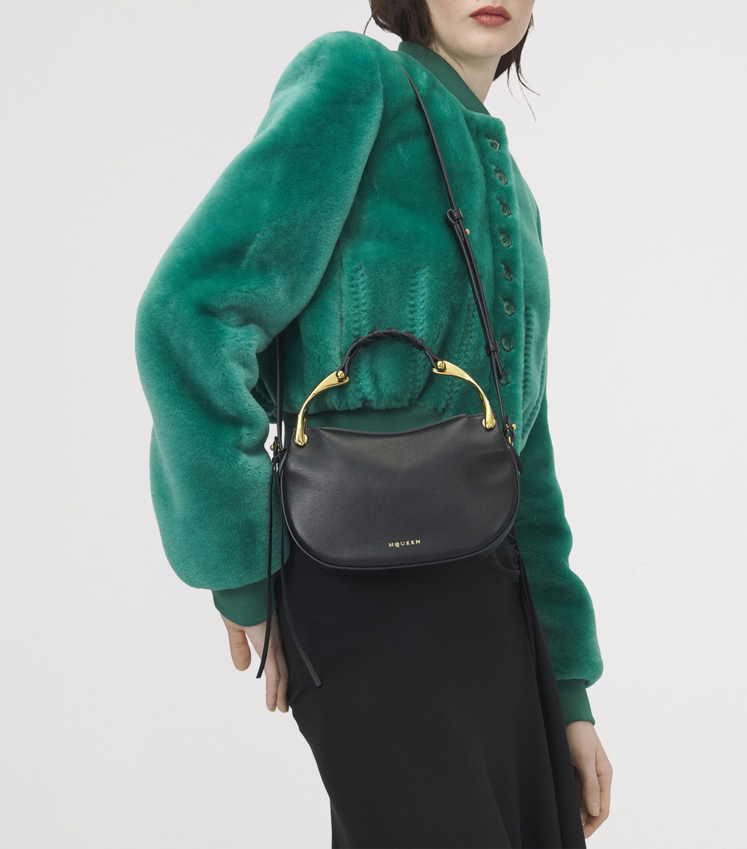 McQueen mini leather wishbone top-handle bag - British product