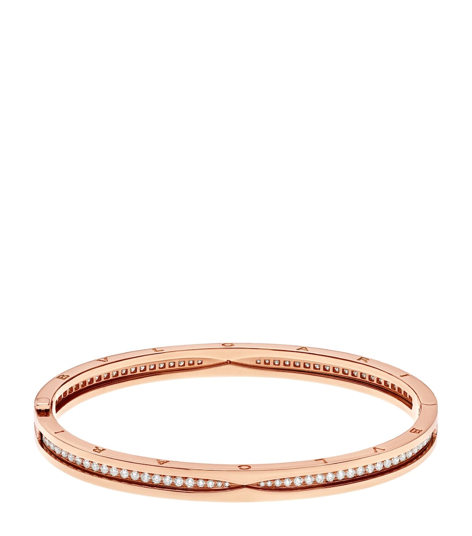 Bvlgari B.zero1 rose gold diamond bangle, imported from the UK