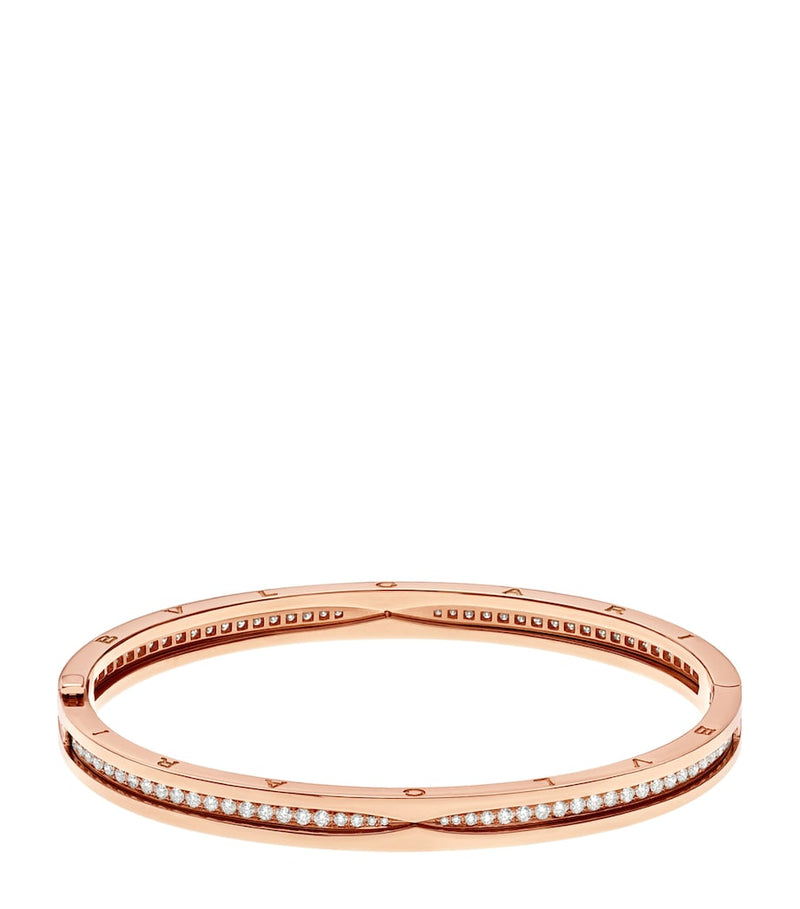 Bvlgari B.zero1 rose gold diamond bangle, imported from the UK