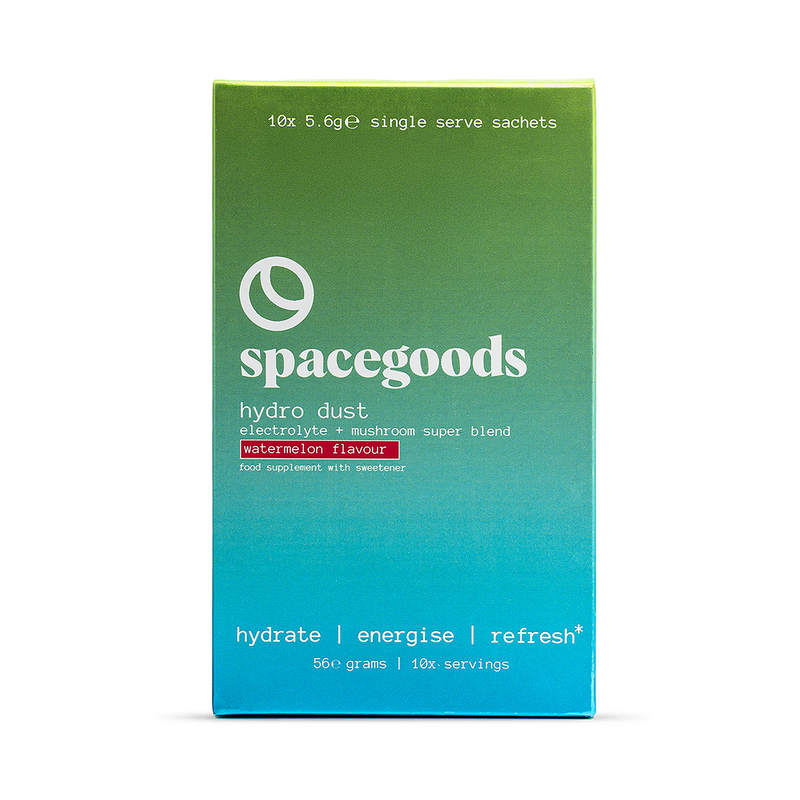 Spacegoods Hydro Dust electrolyte powder watermelon flavour 10 sachets - British product