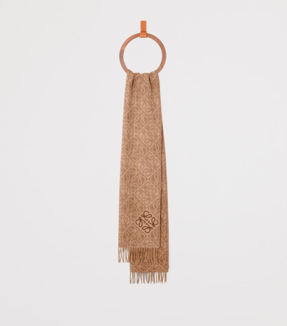 LOEWE wool-cashmere Anagram scarf, imported from the UK