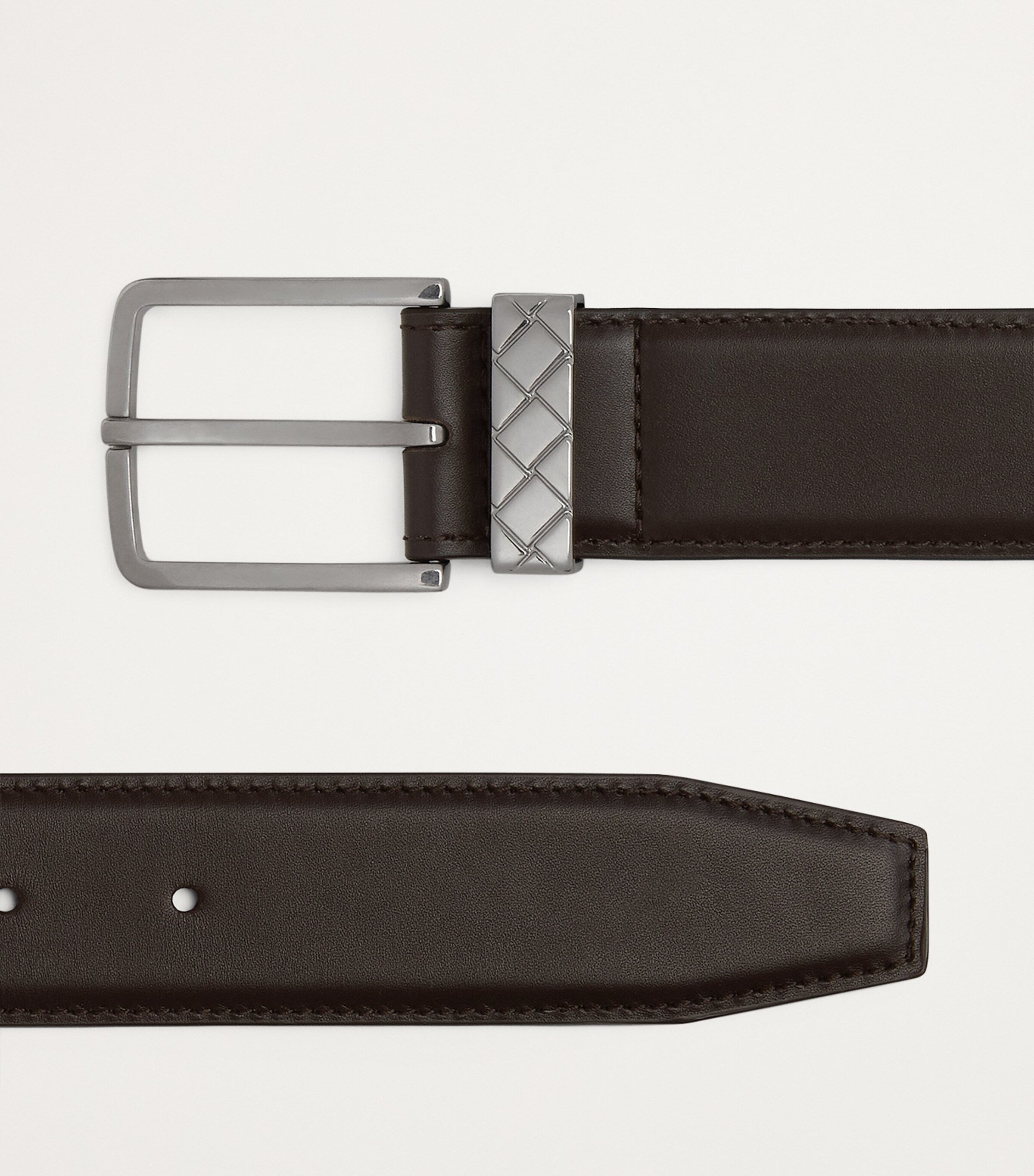 Bottega Veneta leather belt Intreccio loop 3.5cm, imported from the UK