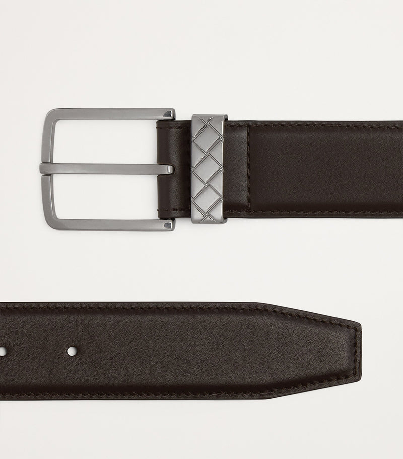 Bottega Veneta leather belt Intreccio loop 3.5cm, imported from the UK