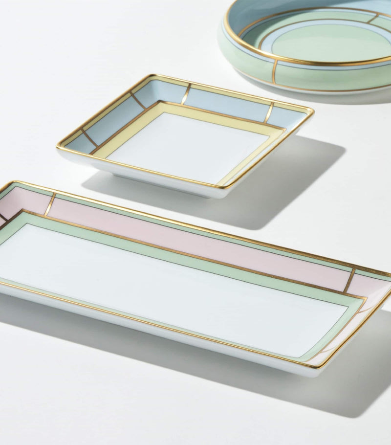 GINORI 1735 Porcelain Colonna Diva Rectangular Change Tray 28cm, UK version