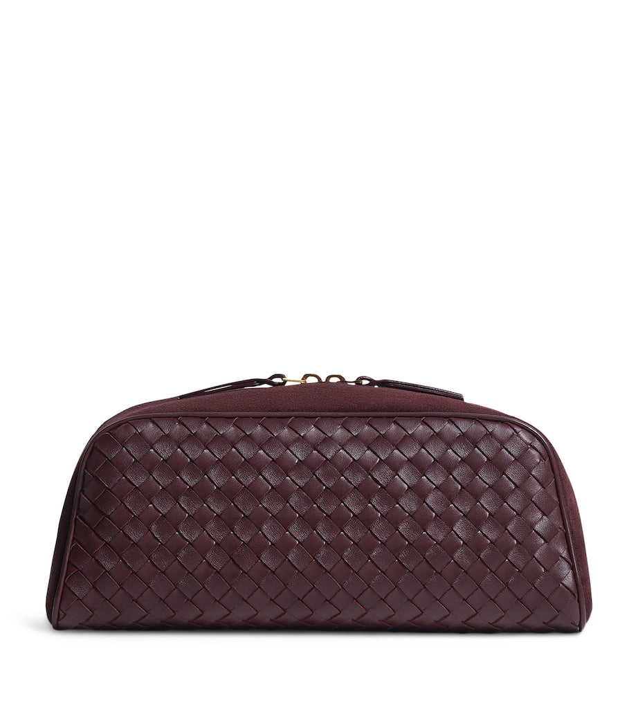 Bottega Veneta large leather Nodo pouch with Intrecciato weave, imported from the UK