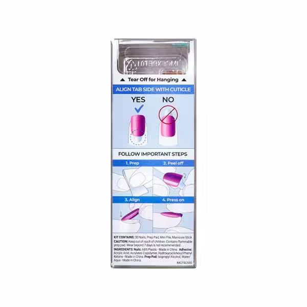DNR Kiss Impress press-on nails neutral 33 pack - British product