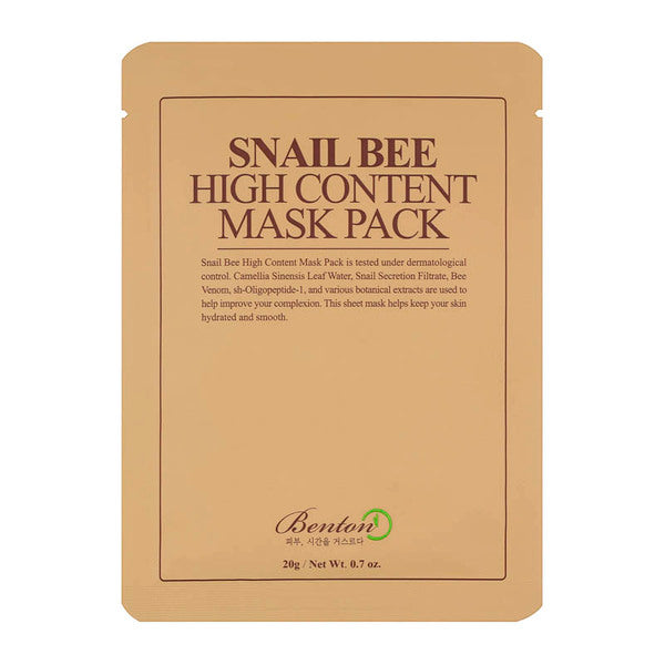 Benton snail bee high content mask pack 20g (British brand)
