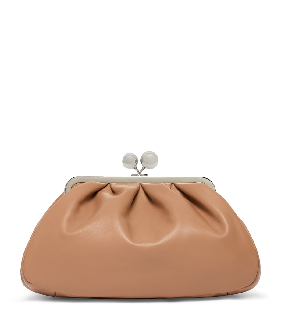 Weekend Max Mara medium Pasticcino leather clutch bag - British product