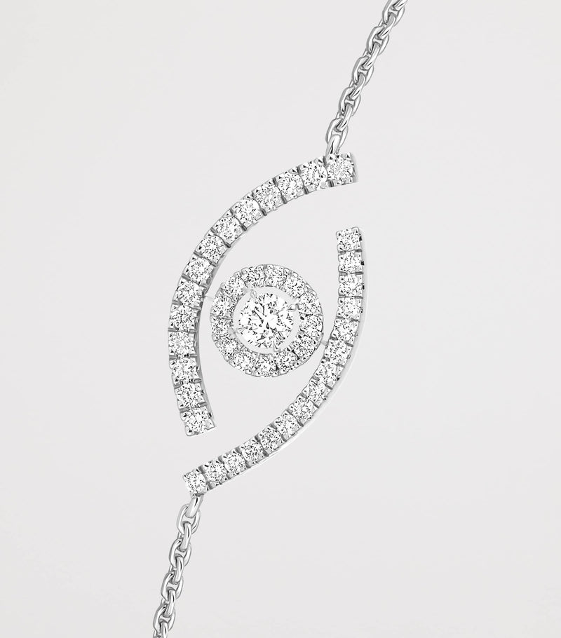 Messika Lucky Eye white gold diamond bracelet 0.21ct (British brand)