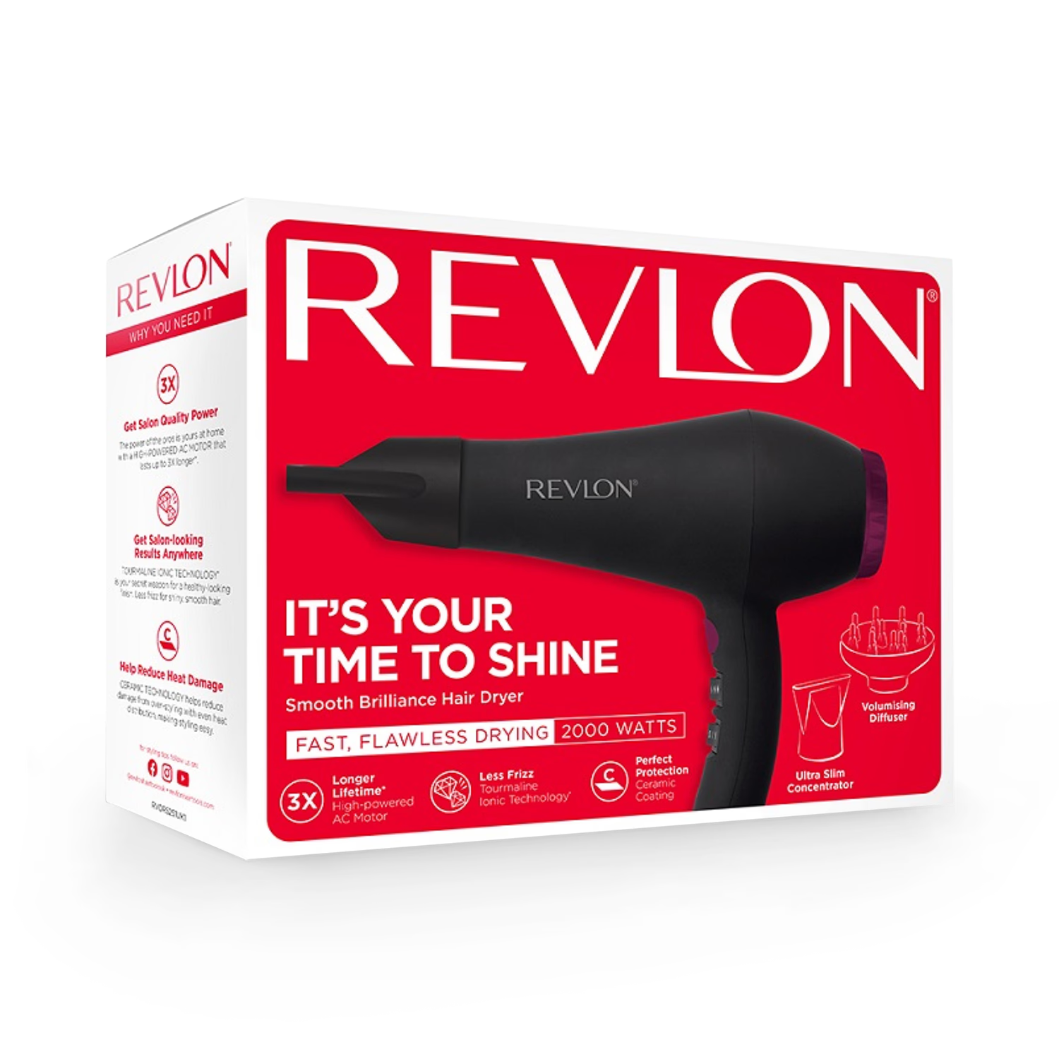 Revlon Perfect Heat 2000W hair dryer (British brand)