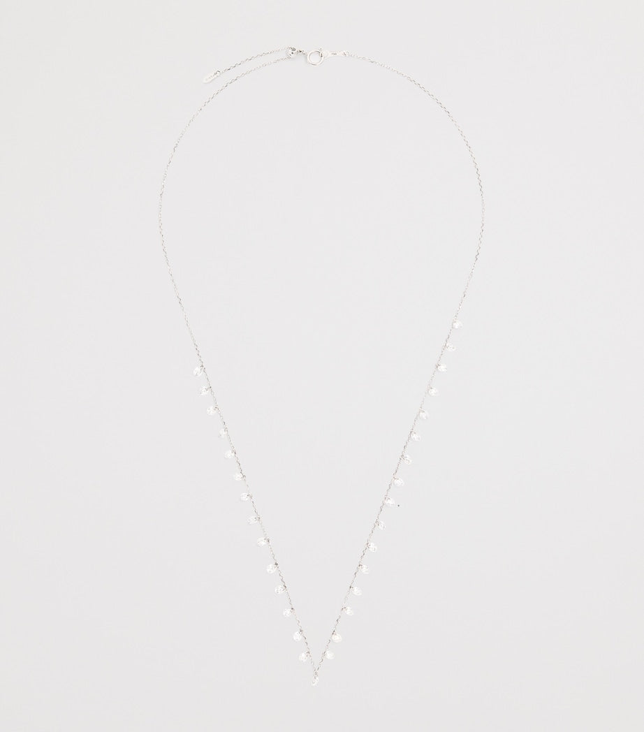 Persée white gold diamond necklace with 31 stones - British product