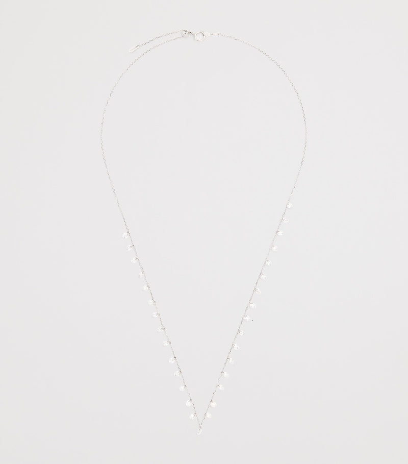 Persée white gold diamond necklace with 31 stones - British product
