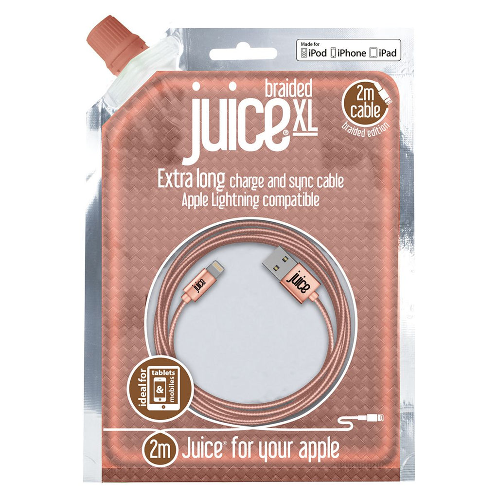 Juice 2M Lightning Cable Rose Gold Braided