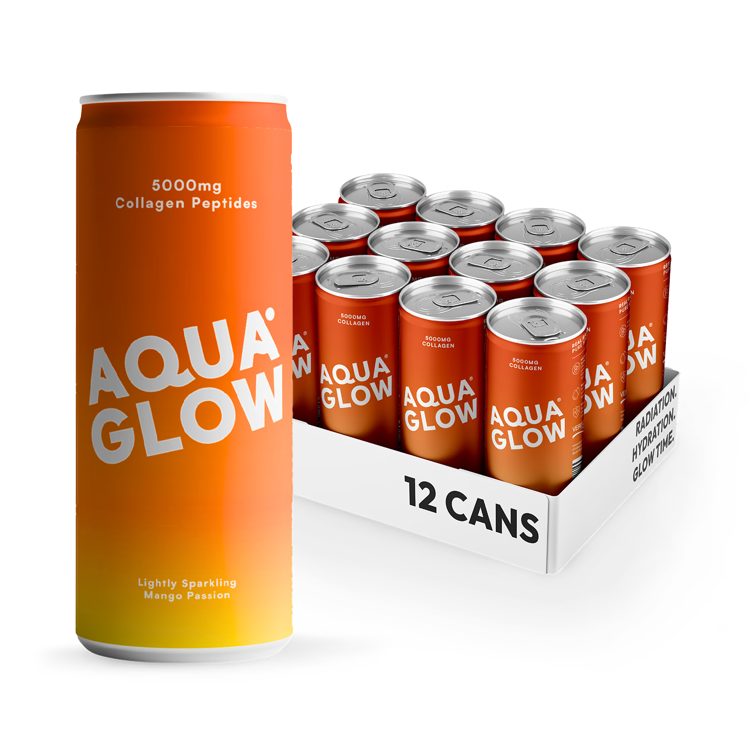 Aqua Glow Mango Passion collagen drink 12x250ml, UK version