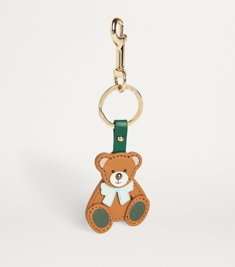 Harrods leather keyring Bear silhouette - British product