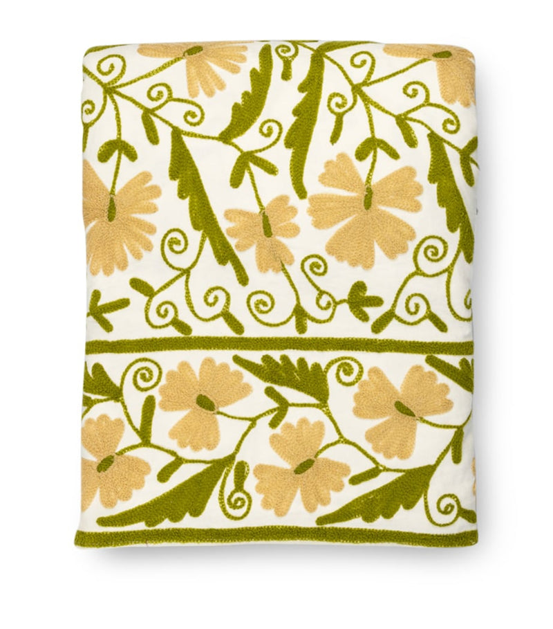 Maison Margaux Cotton Suzani tablecloth 180cm x 300cm, imported from the UK