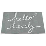 Dip &amp;amp; Drip Grey &amp;amp; White Hello Lovely Bathmat