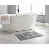 Dip &amp;amp; Drip Grey &amp;amp; White Hello Lovely Bathmat