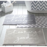 Dip &amp;amp; Drip Grey &amp;amp; White Hello Lovely Bathmat