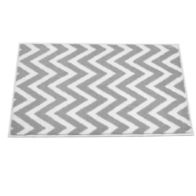 Dip &amp;amp; Drip White &amp;amp; Grey Chevron Bathmat