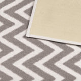 Dip &amp;amp; Drip White &amp;amp; Grey Chevron Bathmat