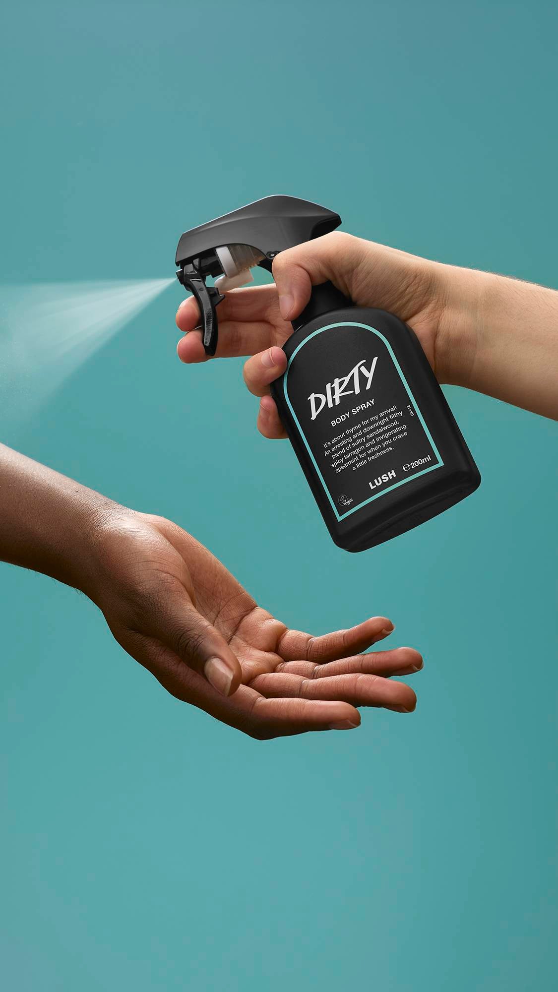 Lush Dirty Body Spray unisex fragrance, imported from the UK