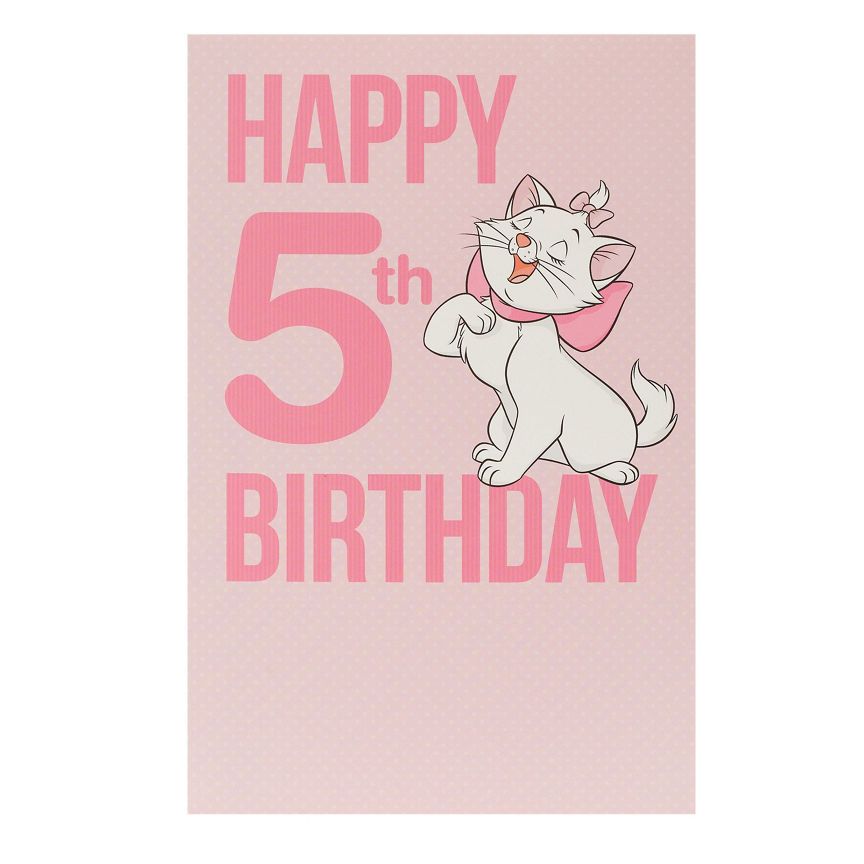 Disney Age 5 Marie Aristocats Birthday Card