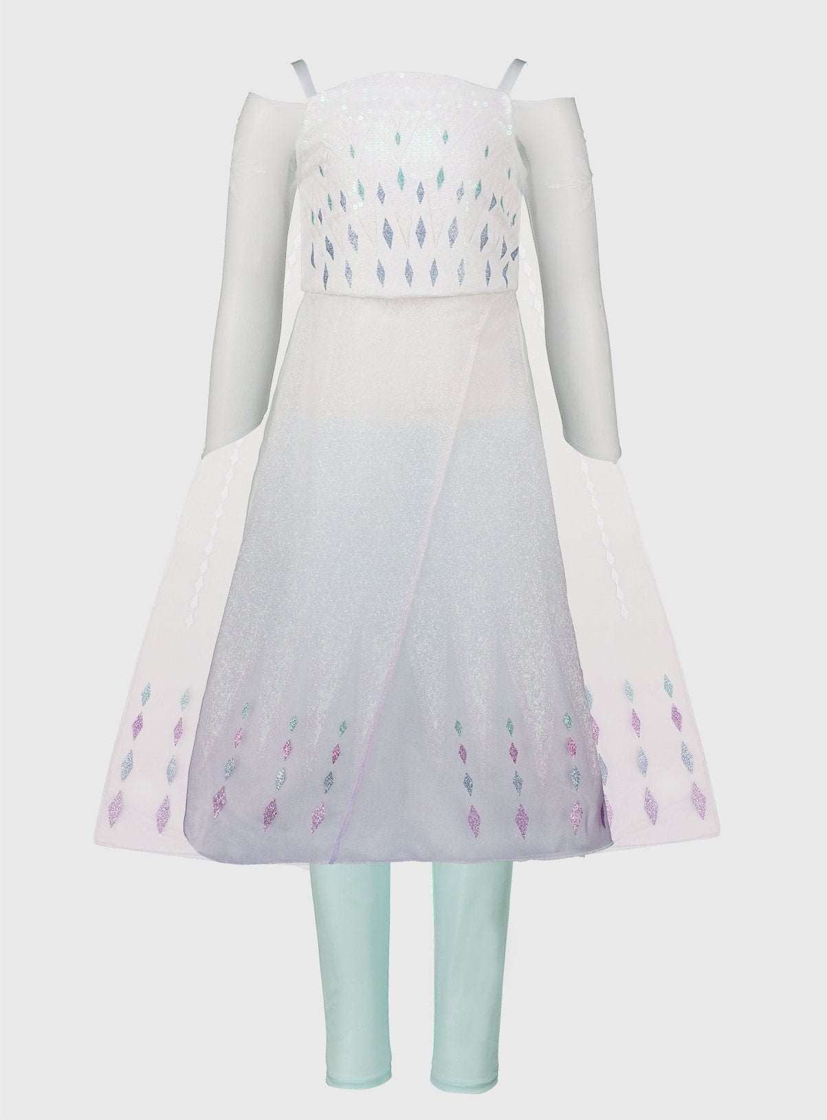 Disney Frozen 2 Elsa Ombr&amp;eacute; Dress &amp;amp; Leggings 7-8 years
