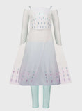 Disney Frozen 2 Elsa Ombr&amp;eacute; Dress &amp;amp; Leggings 7-8 years