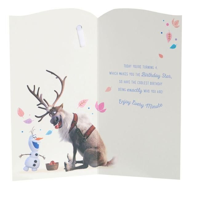 Disney Frozen 4th Birthday Card