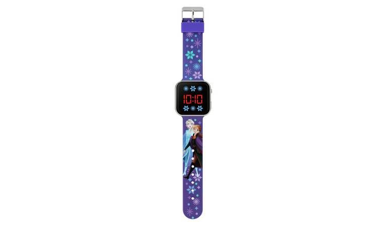 Disney Frozen Kid's Digital Purple Silicone Strap Watch