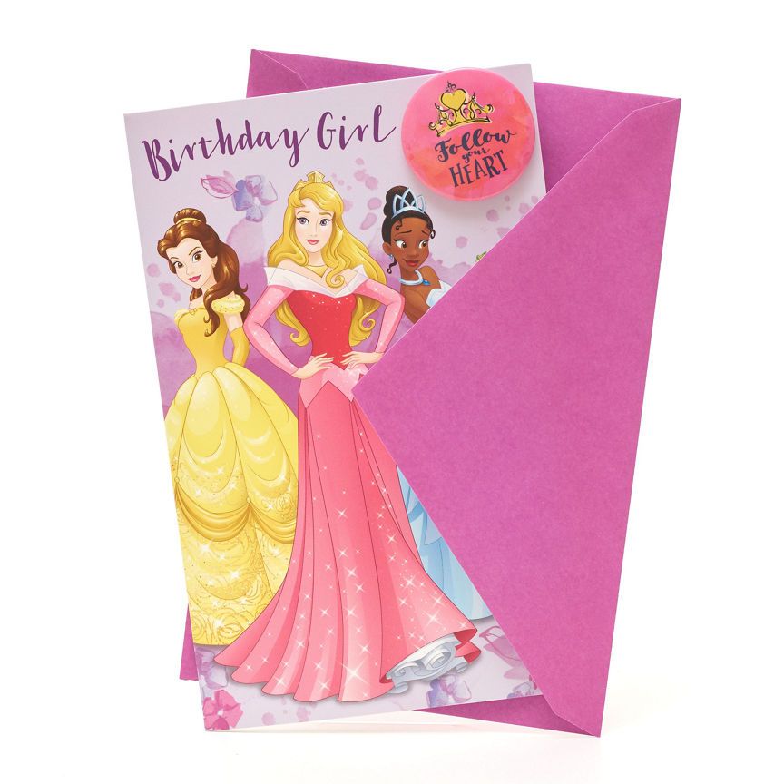 Disney Multi Princess Birthday Card