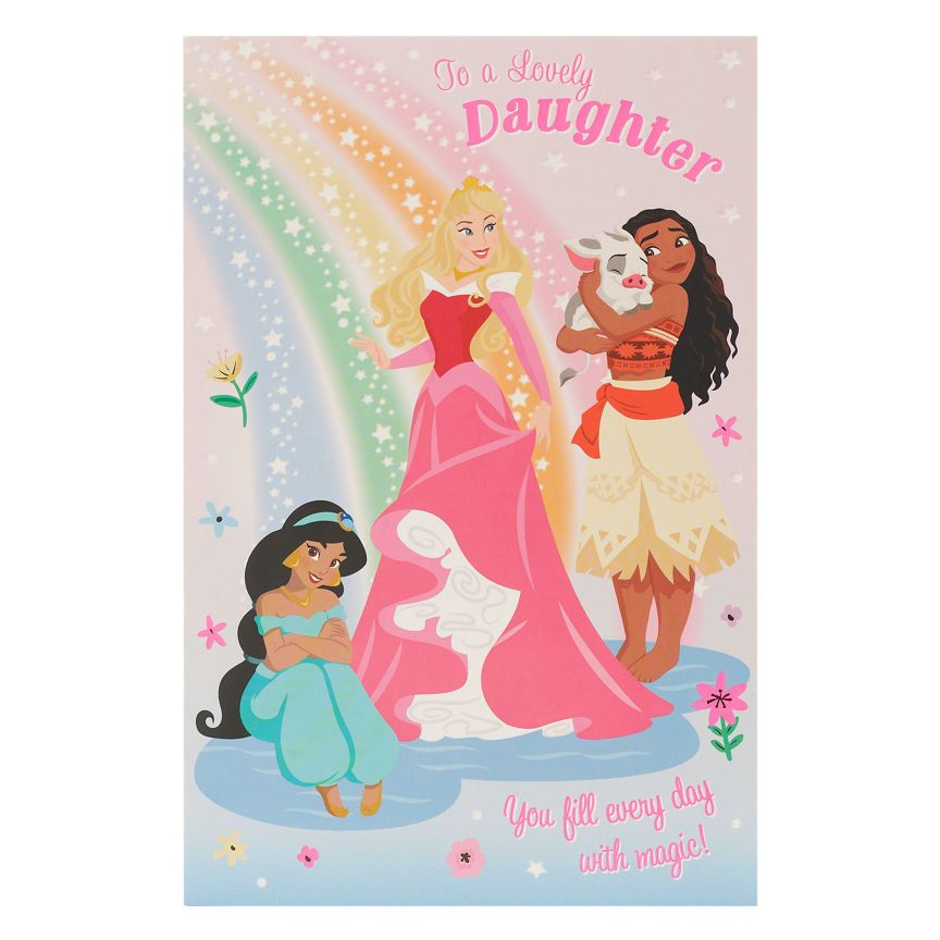 Disney Multi Princess Daughter Birthday Card